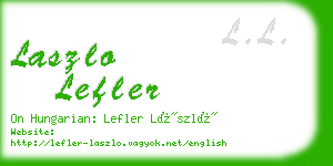 laszlo lefler business card